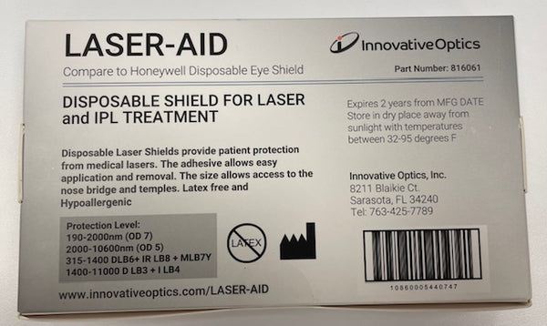 Laser-Aid Disposable Patient Eye Protection - Box of 25 Pair